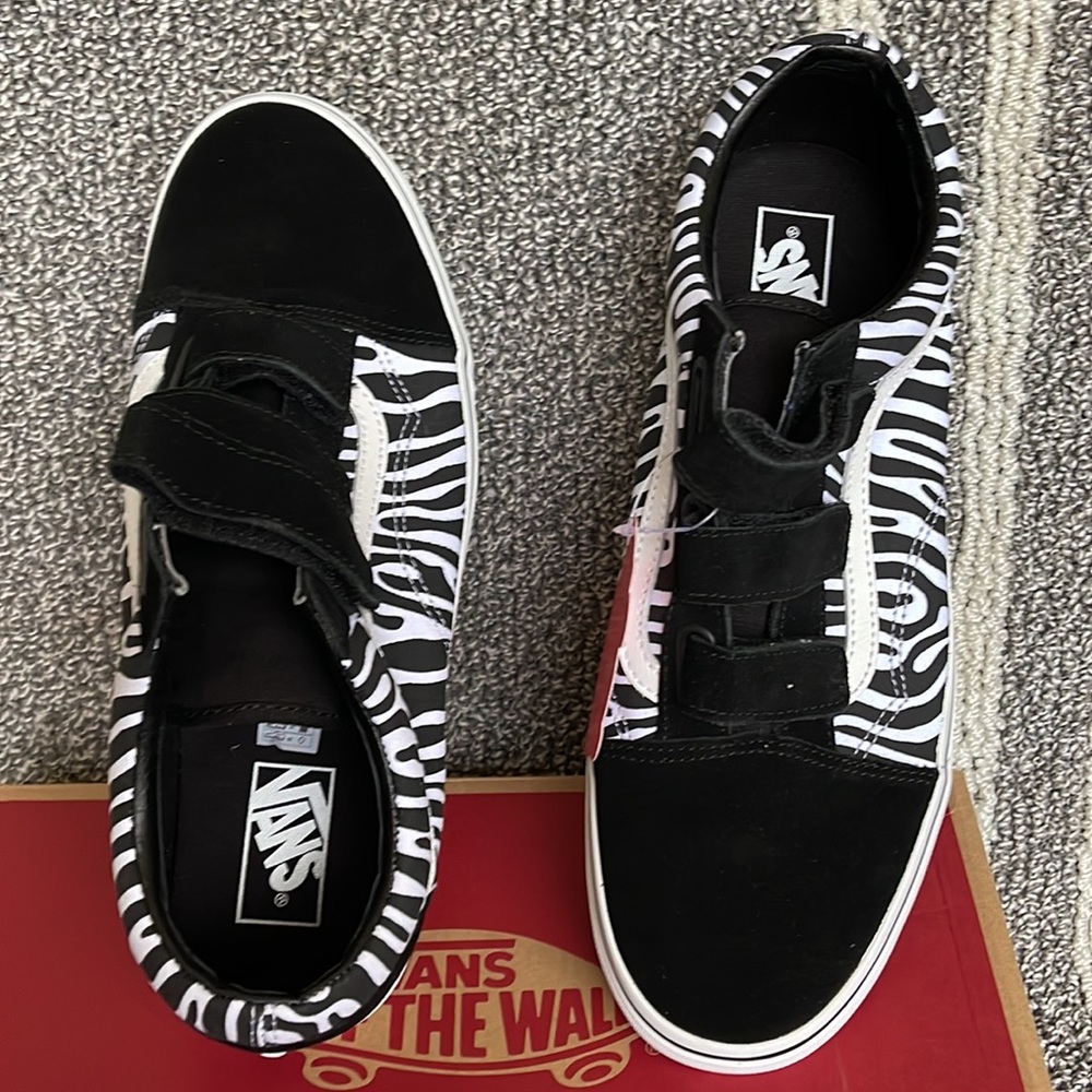 Vans Old Skool V Suede/Canvas Black/Zebra MENS - Picture 13 of 16
